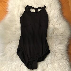 Black High-Neck Dance Leotard